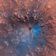 The new crater discovered by the Mars Reconnaissance Orbiter.